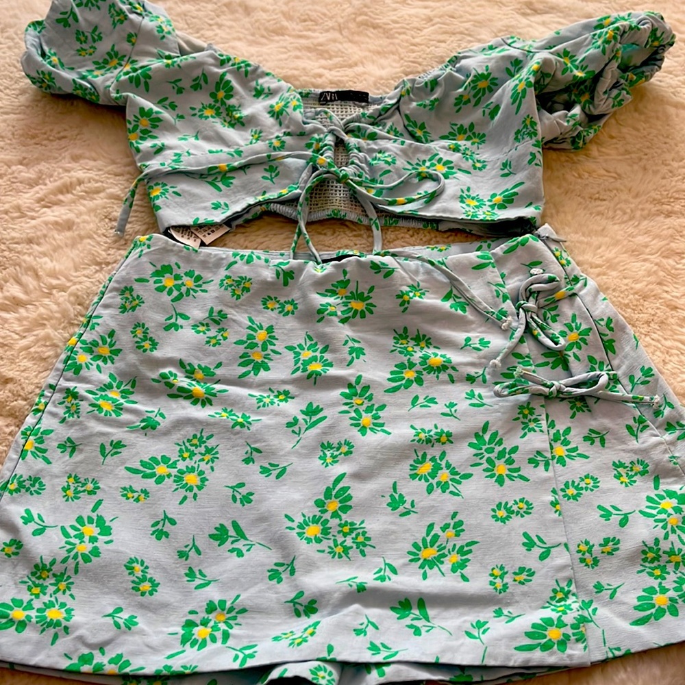 Zara skort and cropped top set